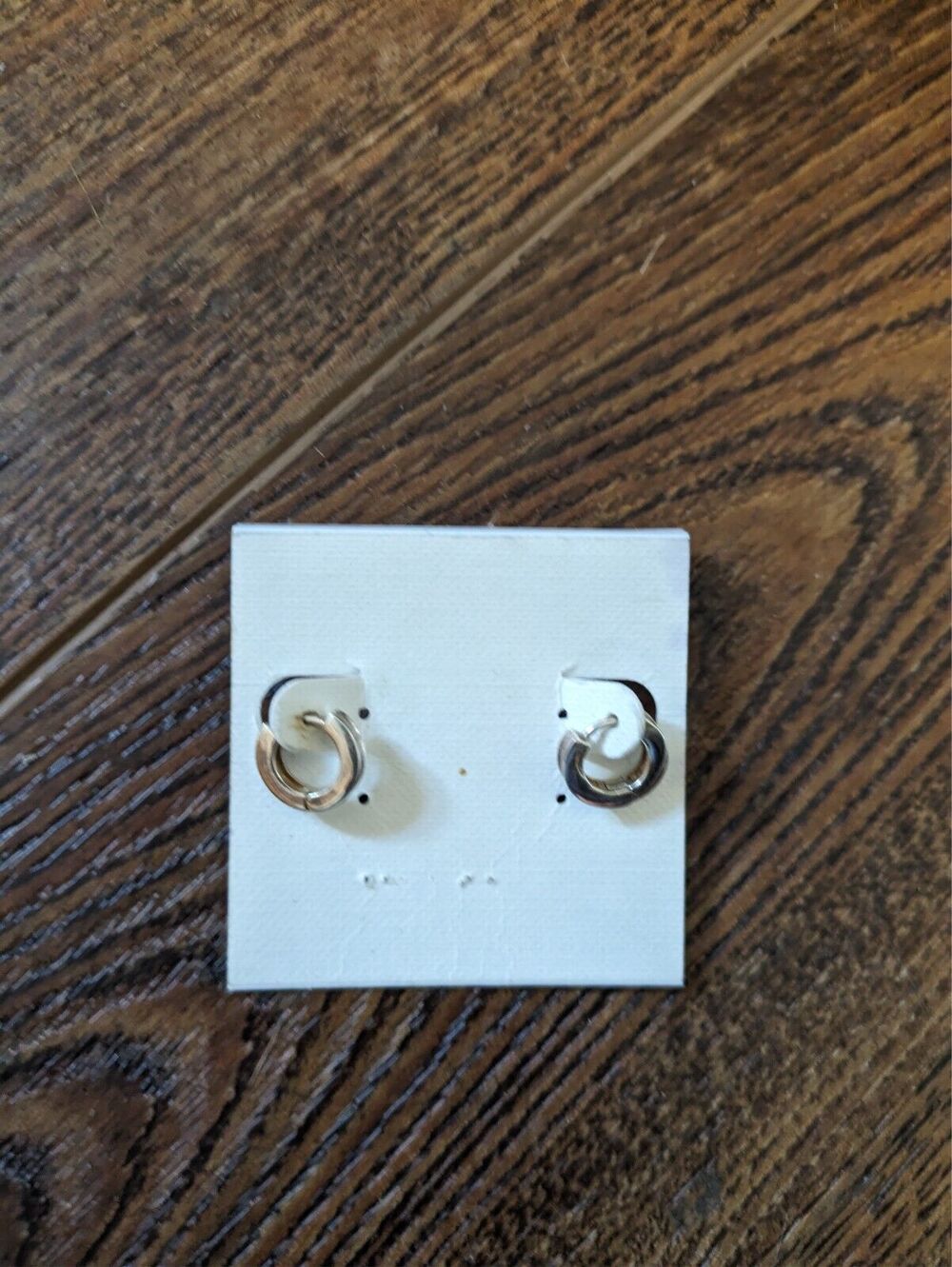 Classic Silver Huggie Hoop Earrings Anthropologie Inspired - Picture 1 of 1